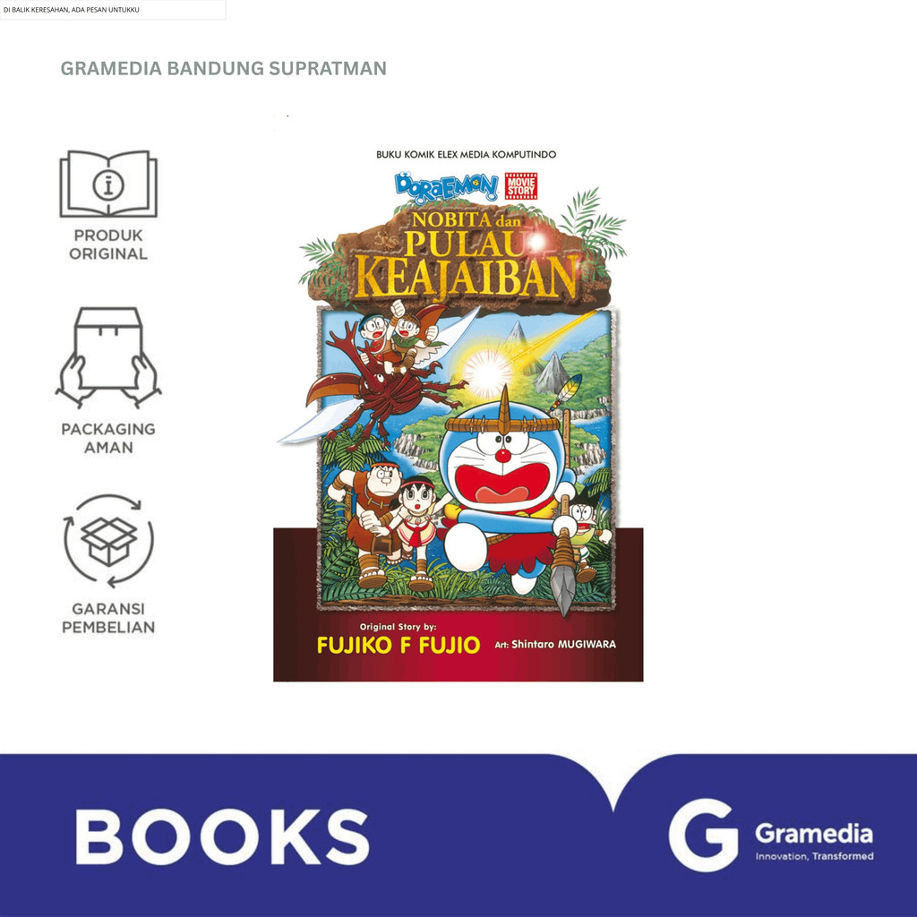 Gramedia Bandung Supratman | DORAEMON MOVIE STORY: NOBITA DAN PULAU KEAJAIBAN | Buku Komik Manga Bes