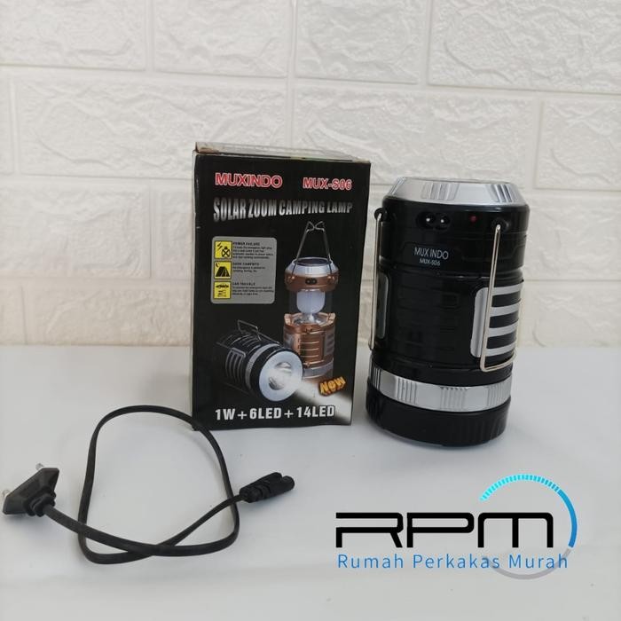 Ready Muxindo Lampu Lentera Tarik Senter Solar Zoom Camping Lamp Emergensi