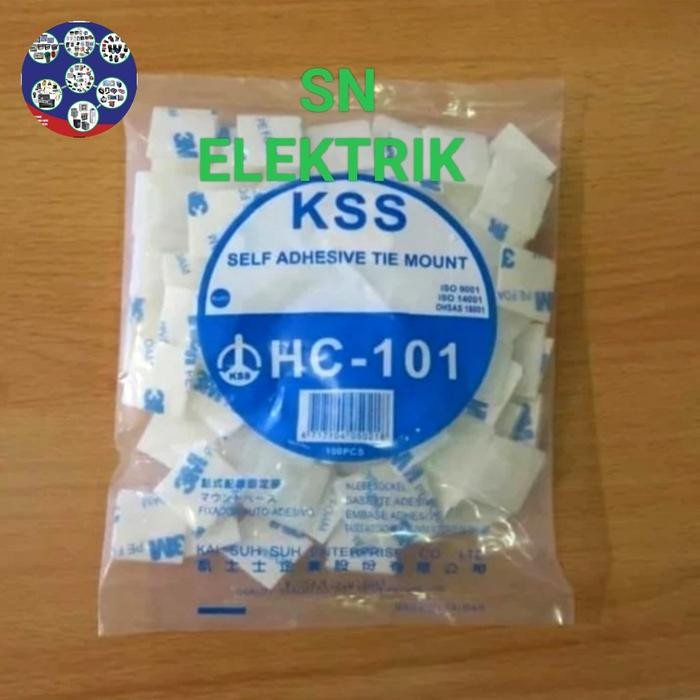 

Kss Self Adhesive Tie Mount Hc-101 ( Perekat 3M ) Isi 100 Pcs Tie Mount Kss
