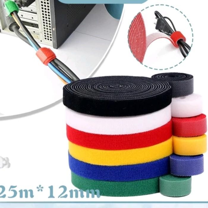 

Perekat Strap Cable Roll 12 Mm X 25 Meter Nylon Strap Perekat Dan Pengikat Serbaguna Premium Quality