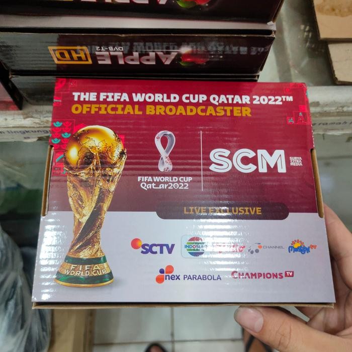 Matrix Apple Merah Set Top Box Dvb T2 / Stb Penerima Siaran Digital