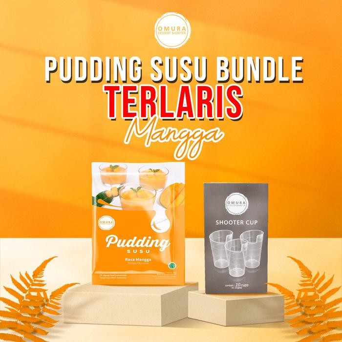 

[BUNDLE] Omura Dessert Pudding Susu Rasa Mango / Mangga & Shooter Cup