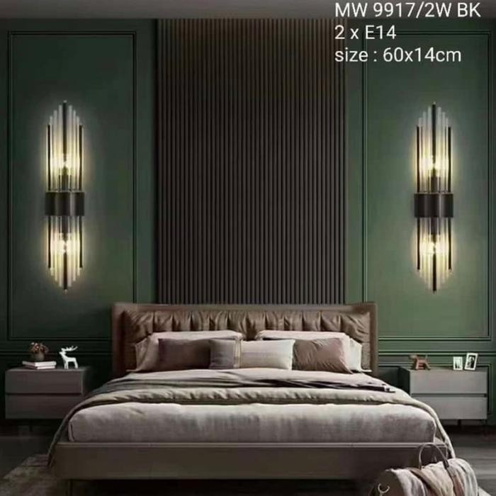 Terhemat Lampu Dinding Minimalis Dekorasi Ruang Tamu & Kamar Tidur Besi Terlariss 