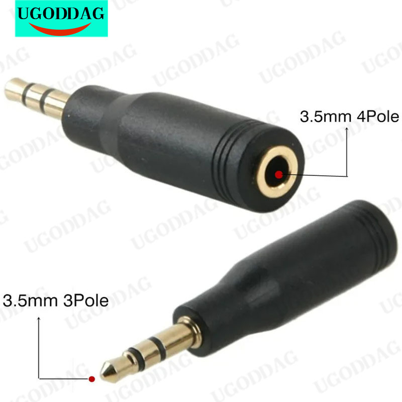 Jack 3.5Mm 3 Pole Male To 4 Pole 3.5Mm Female Stereo Aux Audio Connector Extender Headphone Jack