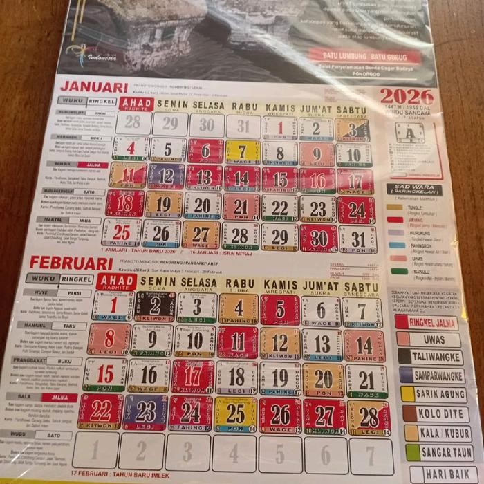 OJ Kalender 2026 : Kalender JAWA CANDRASENGKALA NUSANTARA 2026 / Kalender Wuku Kejawen 2026