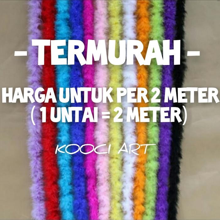 

New Bulu meteran / tali bulu panjang / bahan prakarya craft DIY bulu meter