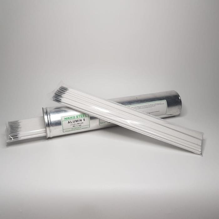 Ready Kawat Las MMA / Stick Aluminium 3.2 mm NIKKO STEEL Alumin 5 Per Ons