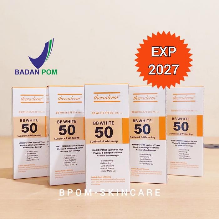 Pilihan- Theraderm Bb White Spf50 Whitening Sunblock Cream 40G Made In Korea