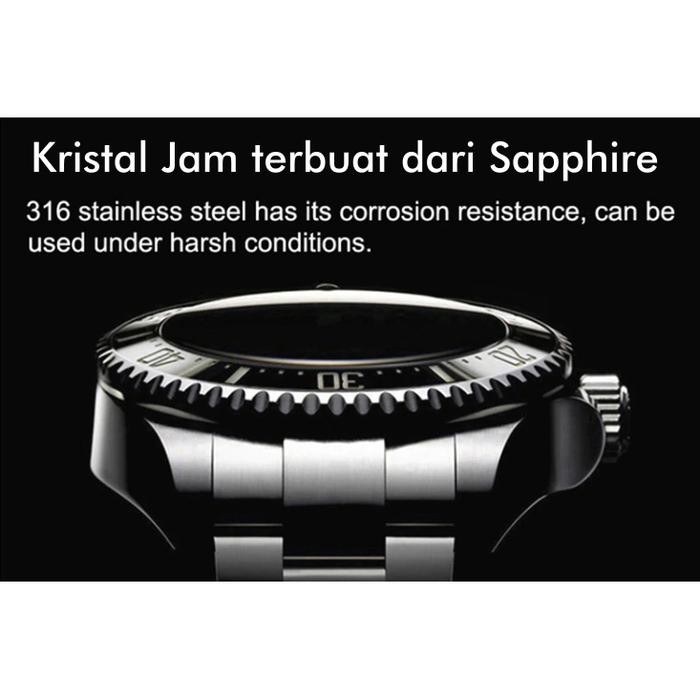 Loreo Automatic Diver Watch Homage Jam Tangan Otomatis Seagull Movement Watch Sapphire Crystal