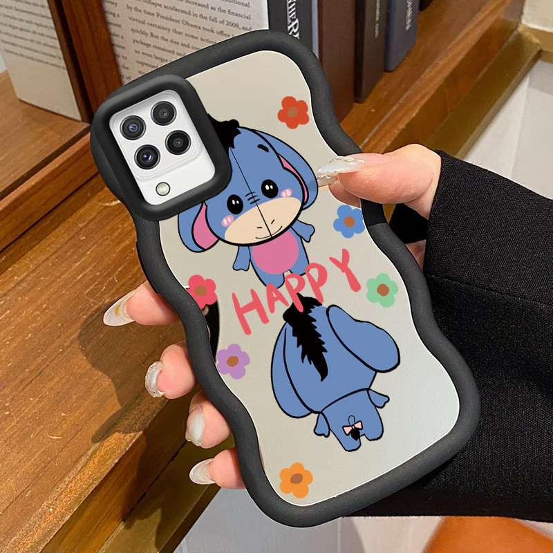 Casing Untuk Samsung A22 M22 M32 Case Casing Anime lucu Pola HP Cesing Macaron Kasing Mirror Silikon