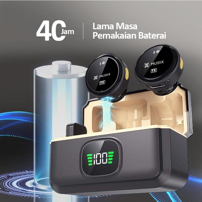 Ready MUsix Q8 wireless clip-on microphone microphone dual microphone wireless microphone hp