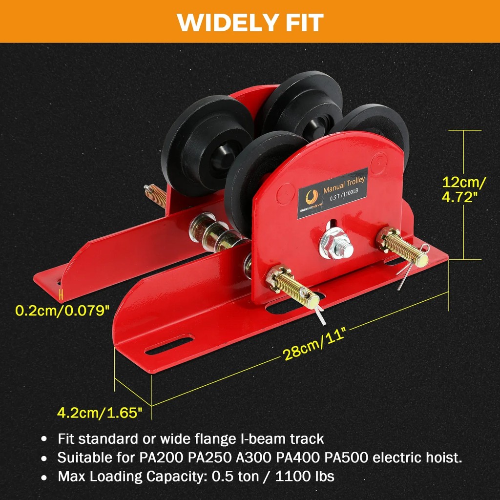 Merkuriusss For PA200 PA250 A300 PA400 PA500 Manual Winch Hoist Crane Overhead Garage Winch Portable