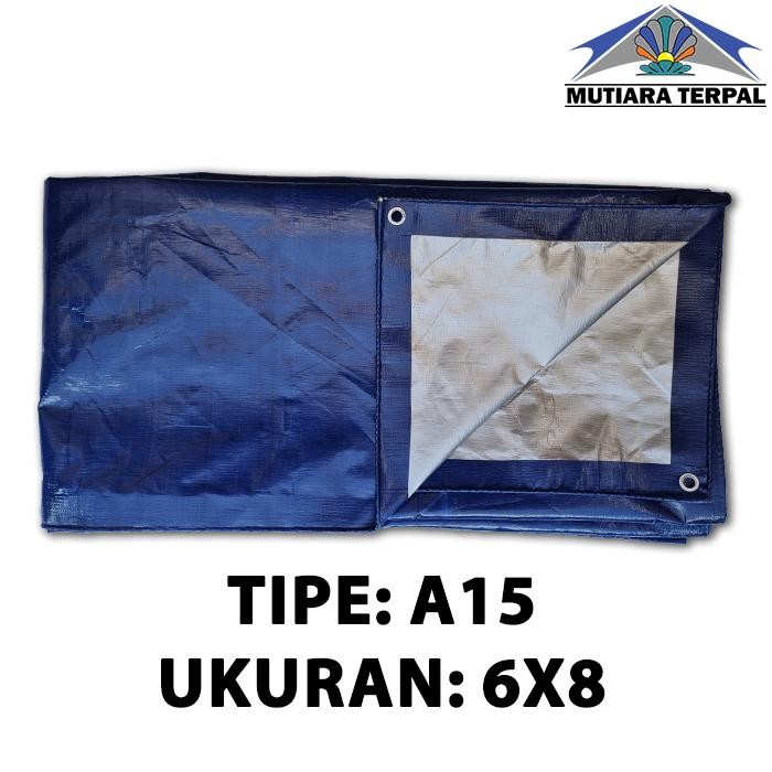 Terpal A15 Biru Silver Ukuran 6x8