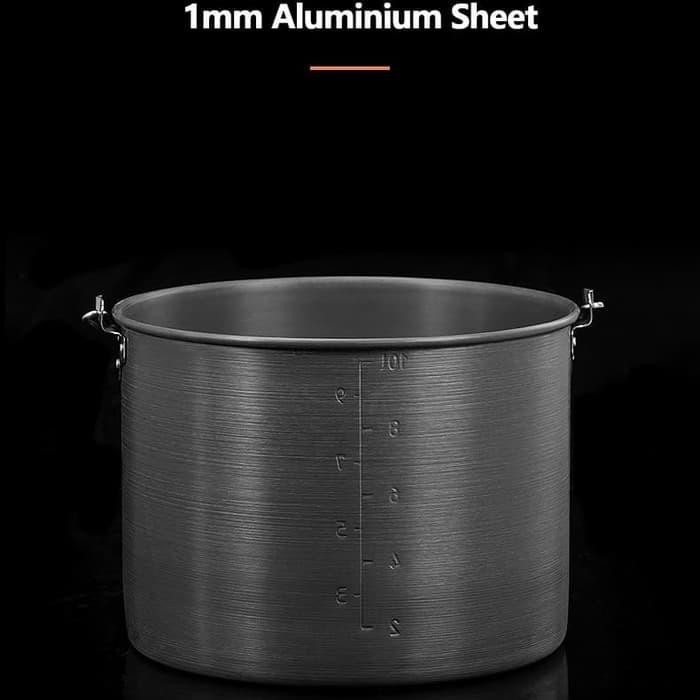 COOKING POT 10L WITH HANDLE NATUREHIKE NH19CJ003 PANCI NESTING CAMPING