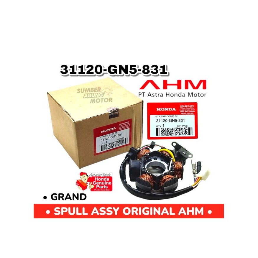 Stator Comp Spul Set Spull Assy Honda Grand 31120-Gn5-831 Original Ahm