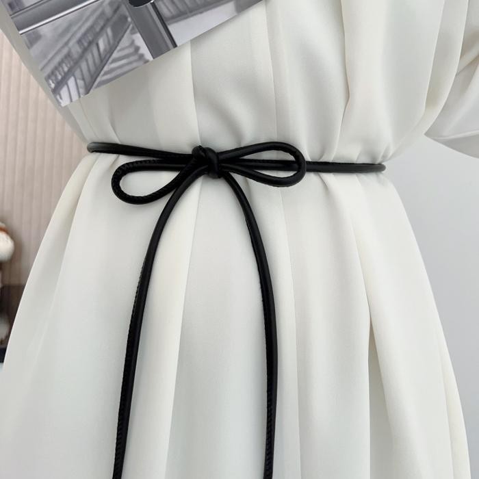 VENDI-Tali Ikat Pinggang Wanita Belt Tassel Kulit Pita Simple Kepang "PITS