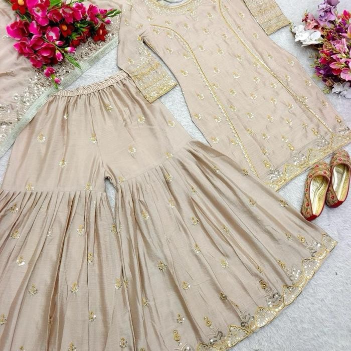 Baju setelan celana sharara asli india