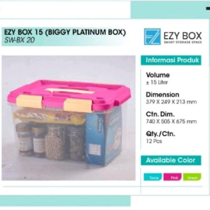 EZY : EZ15 BOX CONTAINER SERBAGUNA 15 LITER EZ 15 STORAGE BOX