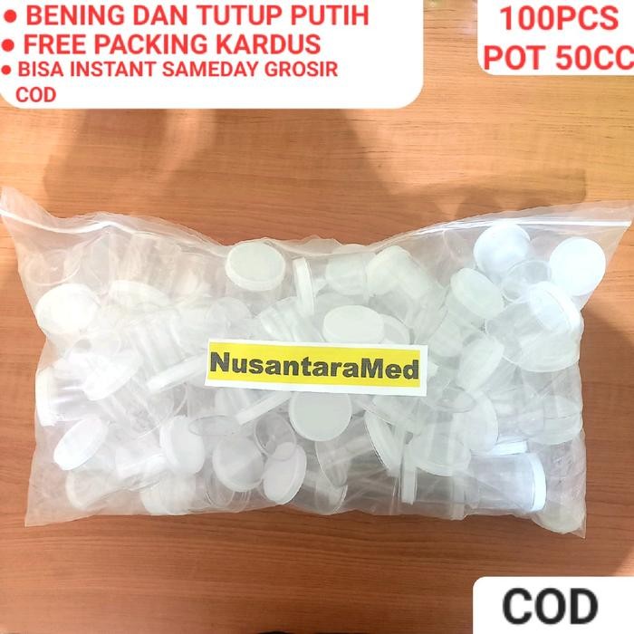 Terbaik 100Pcs Pot Urine 50Cc Pot 50Ml Pot Obat Pot Dahak Pot Urine 50Cc Pot Saleb 100% Ori