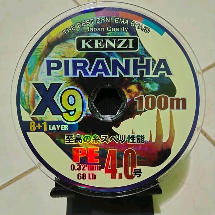 SENAR KENZI PIRANHA X9 PE 4.0 100M (TERBAIK) (TERBARU) (TERMURAH)