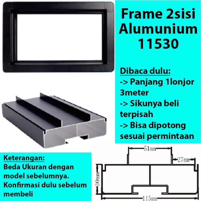 207h- Frame Casing Running Text Outdoor 2 Sisi 3Meter