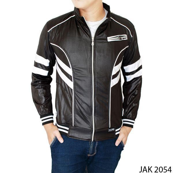 Jaket Casual Trendy - JAK 2054, Warna Hitam, Bahan Baby Terry, Ukuran Free Size - Pria