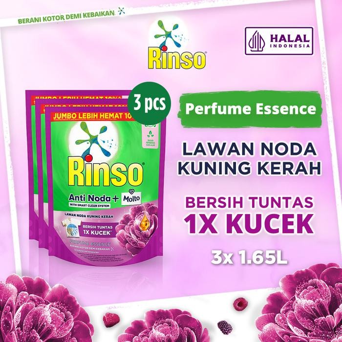 lc2e- Rinso Molto Perfume Essence Liquid 1.65L Isi 3
