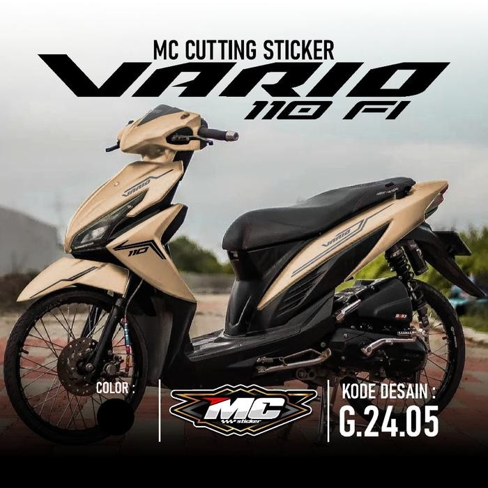 ASLI Cutting Sticker Vario 110 FI - Aksess Motor Stiker Honda Vario 110 eSP 2015 2016 2017 2018 2019