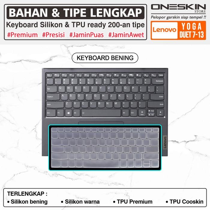 Pelindung Keyboard Protector Cover Kompatibel untuk Lenovo Yoga Duet 7 7i-13 Slim 9 9i-14 Tpu