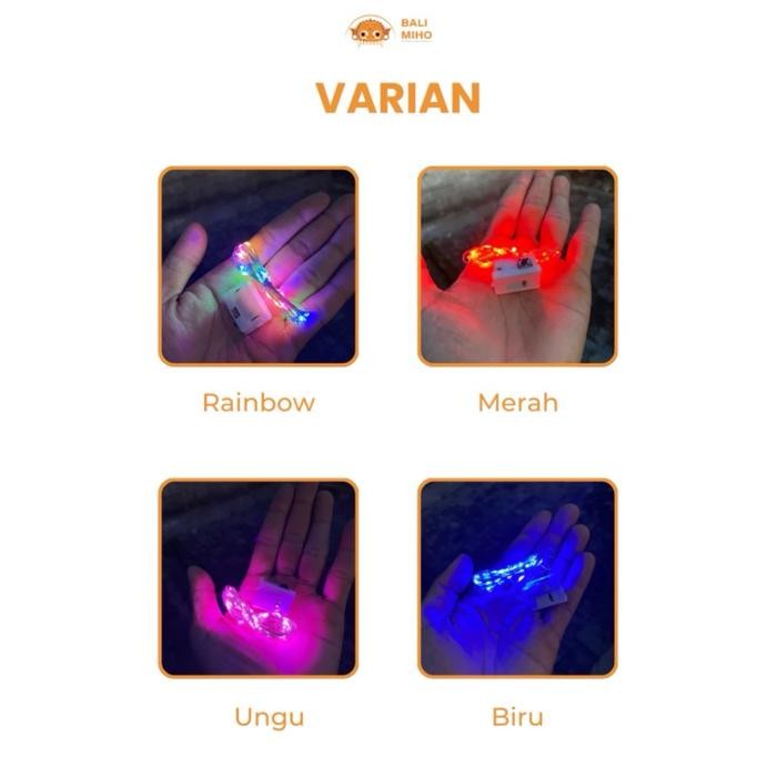 Lampu Layangan 2 meter - Lampu Layangan Kawat Baterai - Lampu Layang Layang Baterai - Lampu Layangan