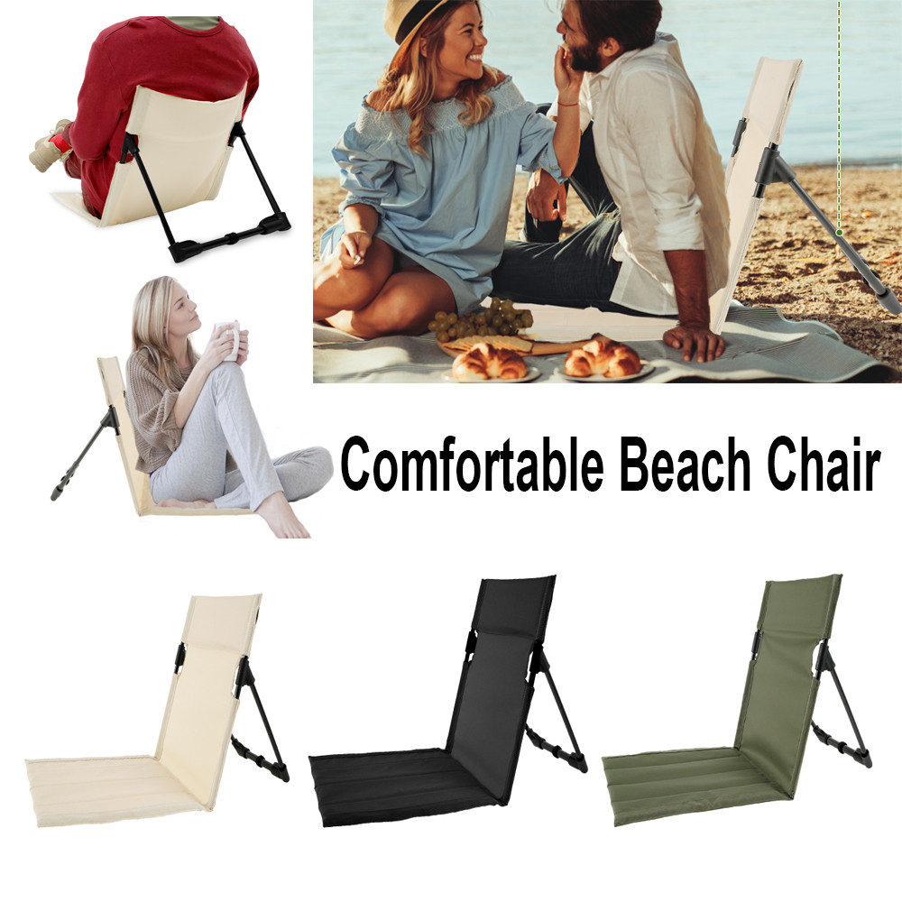 Folding Beach Chair Portable and Comfortable Outdoor Camping Folding Chair Backrest Beach Ultra Iigh