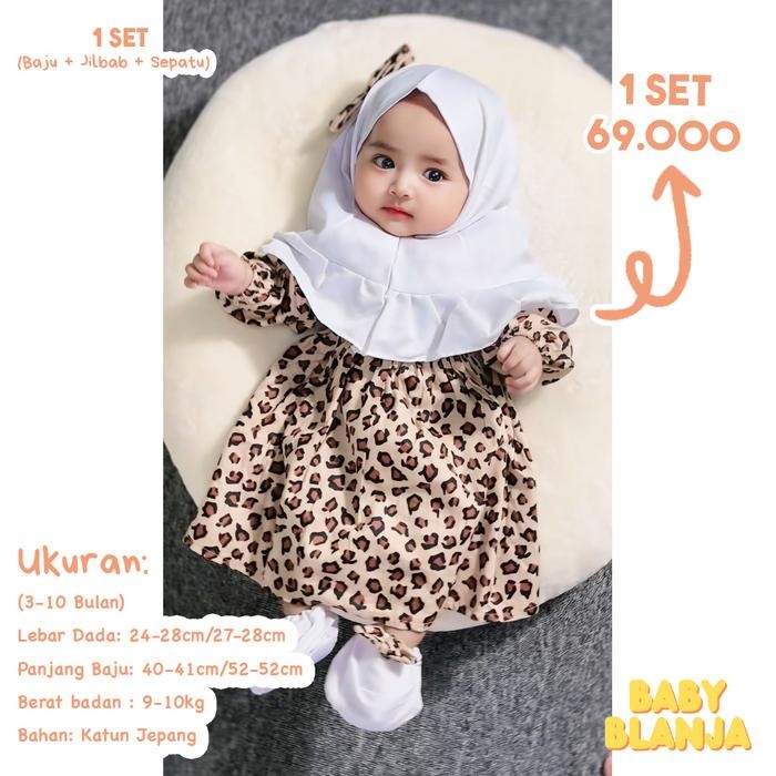 tci0- Gamis Bayi Perempuan 6 12 Bulan Elmira / Zahra Set