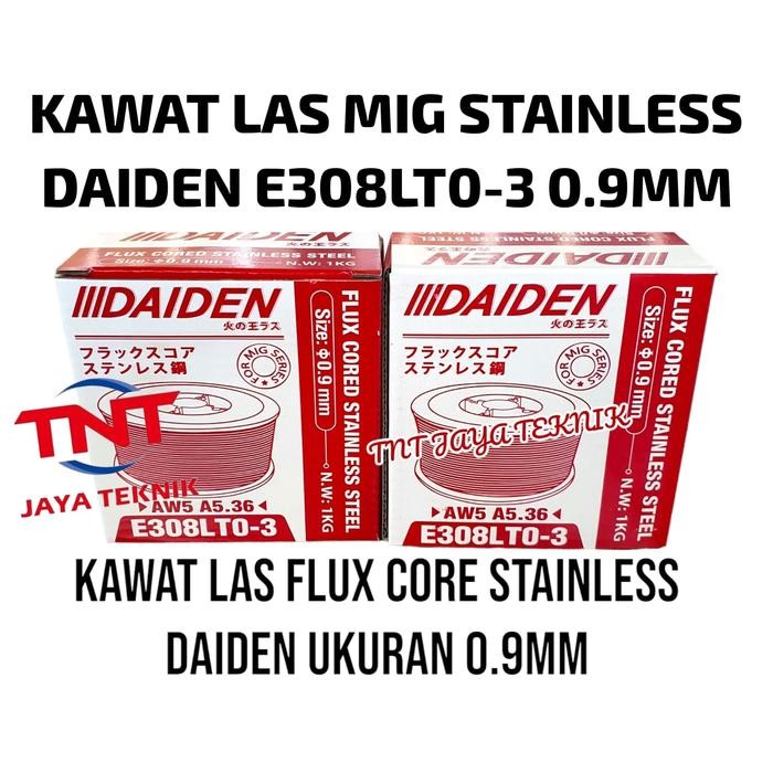 Promo Kawat Las Flux Core Stainless Daiden 0.9Mm / Kawat Las Mig Stainless Terlariss 