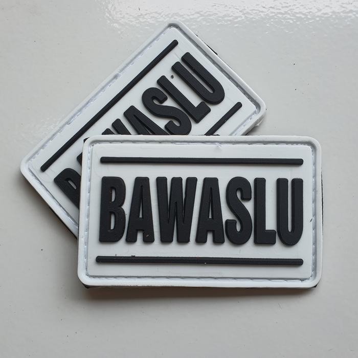 ArlC patch rubber logo tulisan bawaslu putih - badan pengawas pemilu EJ773TERBATAS