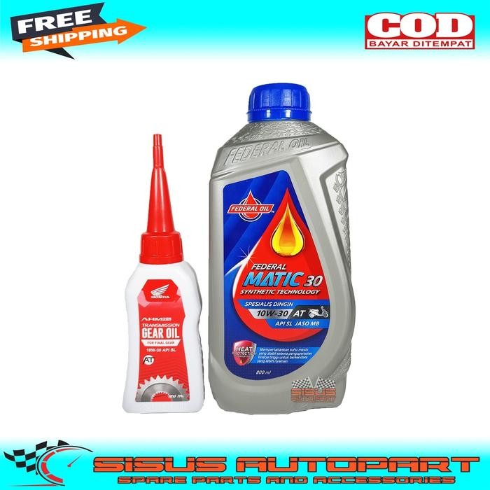 PAKET FEDERAL MATIC PLUS OLI GARDAN HONDA / FEDERAL MATIC 0,8L PLUS OLI GEAR AHM