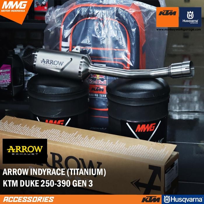 ORIGINAL ARROW EXHAUST KTM DUKE 250 390 GEN III TITANIUM READY STOCK