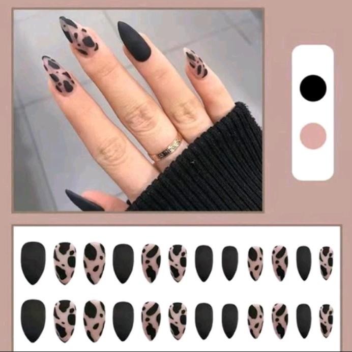 Kuku Palsu Motif Leopard Isi 24 Free Lem