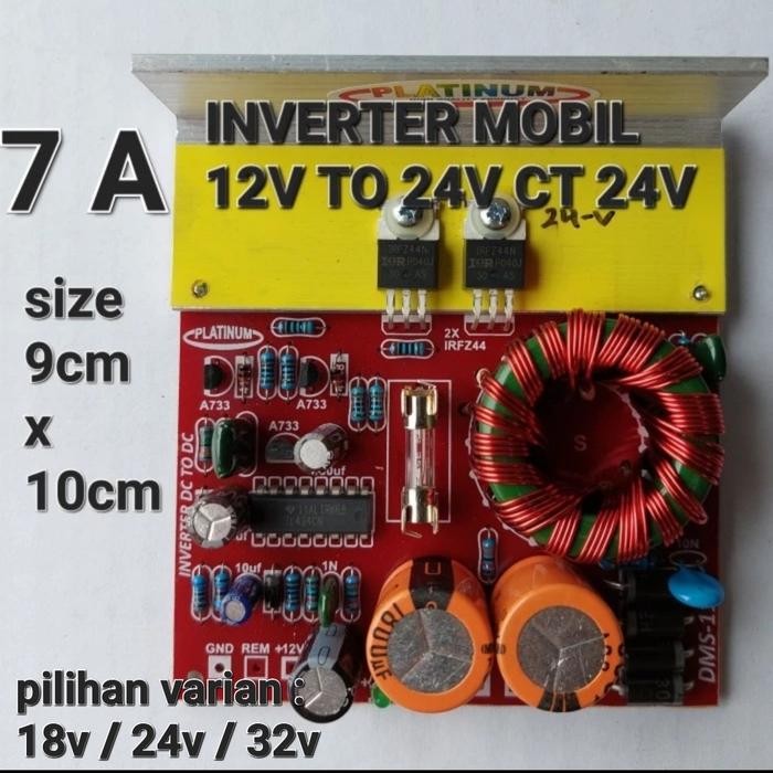 7mu4- Pcb Kit Inverter Dc 12V To 18V 24V 32V Ct Step Up 12V 12 V Volt To Ct Accu Jadi