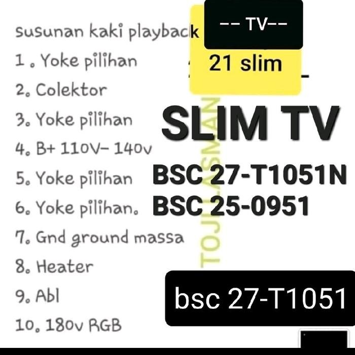 BSC27-T1051N BSC 27-T1051N PLAYBACK TV 21 SLIM AKARY AKARI WCOM CINA