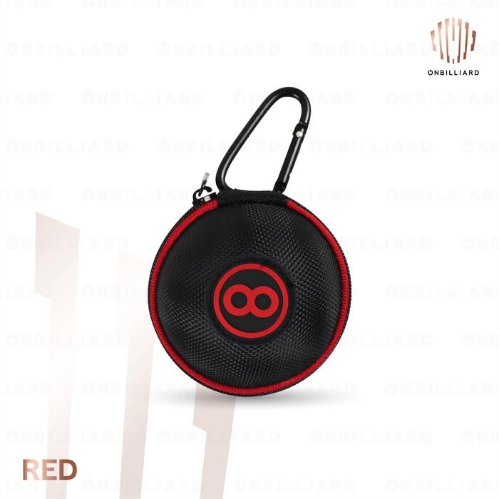 Billiard White Ball Bag 8-Ball Tas Bola Billiar + Carabiner Storage Billiard