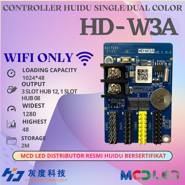 tvj7- Huidu Hd W3A Bukan Hd W03 Hd W3 Wifi Kontroler Controller Running Text