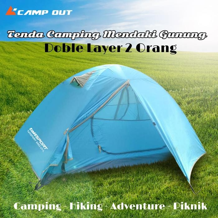 Tenda Camping Mendaki Gunung Doble Layer - Tent Bacpacking Outdoor 2 Orang S003