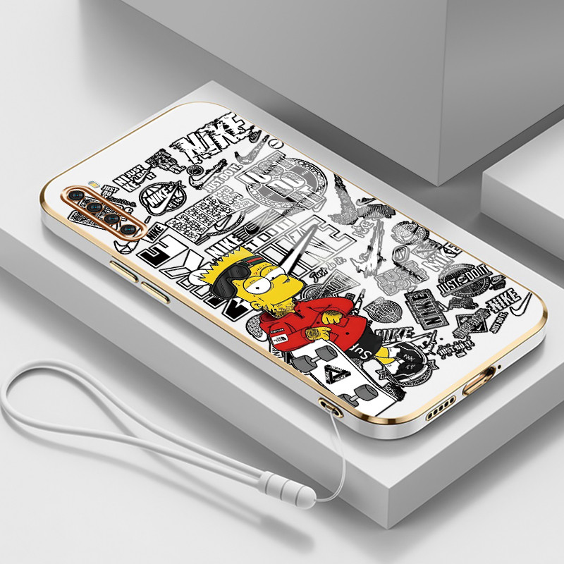 Casing Untuk Xiaomi Redmi Note 8 Note 8T Note 8 Pro Case Casing HP Softcase Tali gantungan berlapis 