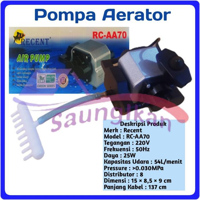 Pompa Udara Aquarium Kolam Bio Flok RECENT RC AA 70
