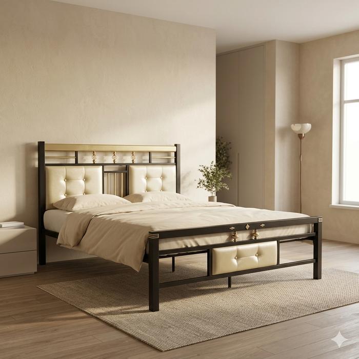 Ranjang Besi Minimalis |Dipan Besi |Rangka Tempat Tidur Springbed 180 - 180 x 200, Hanya Ranjang