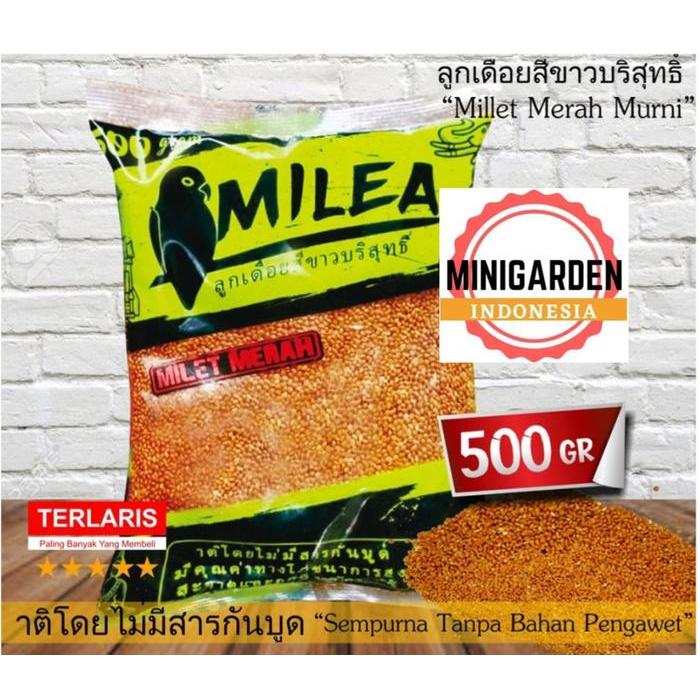 PAKAN BURUNG MILET MERAH MILEA IMPORT PREMIUM makanan burung lovebird