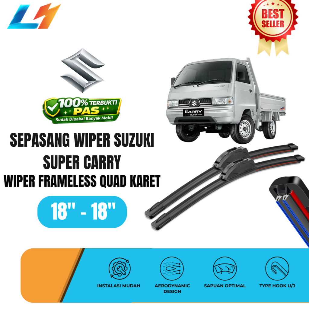 Wiper Suzuki Super Carry Quad Kaca Depan Mobil