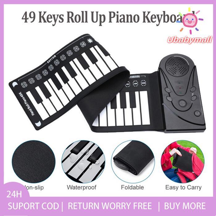 TERBARU COD88 Keys Piano Keyboard Portable Lipat Silikon Fleksibel Hand Roll Up Elektrik Piano