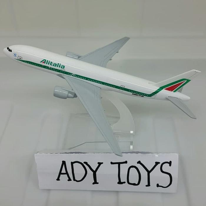 ALITALIA/ITALY Boeing 777-200 Pajangan Pesawat Miniatur Diecast Metal