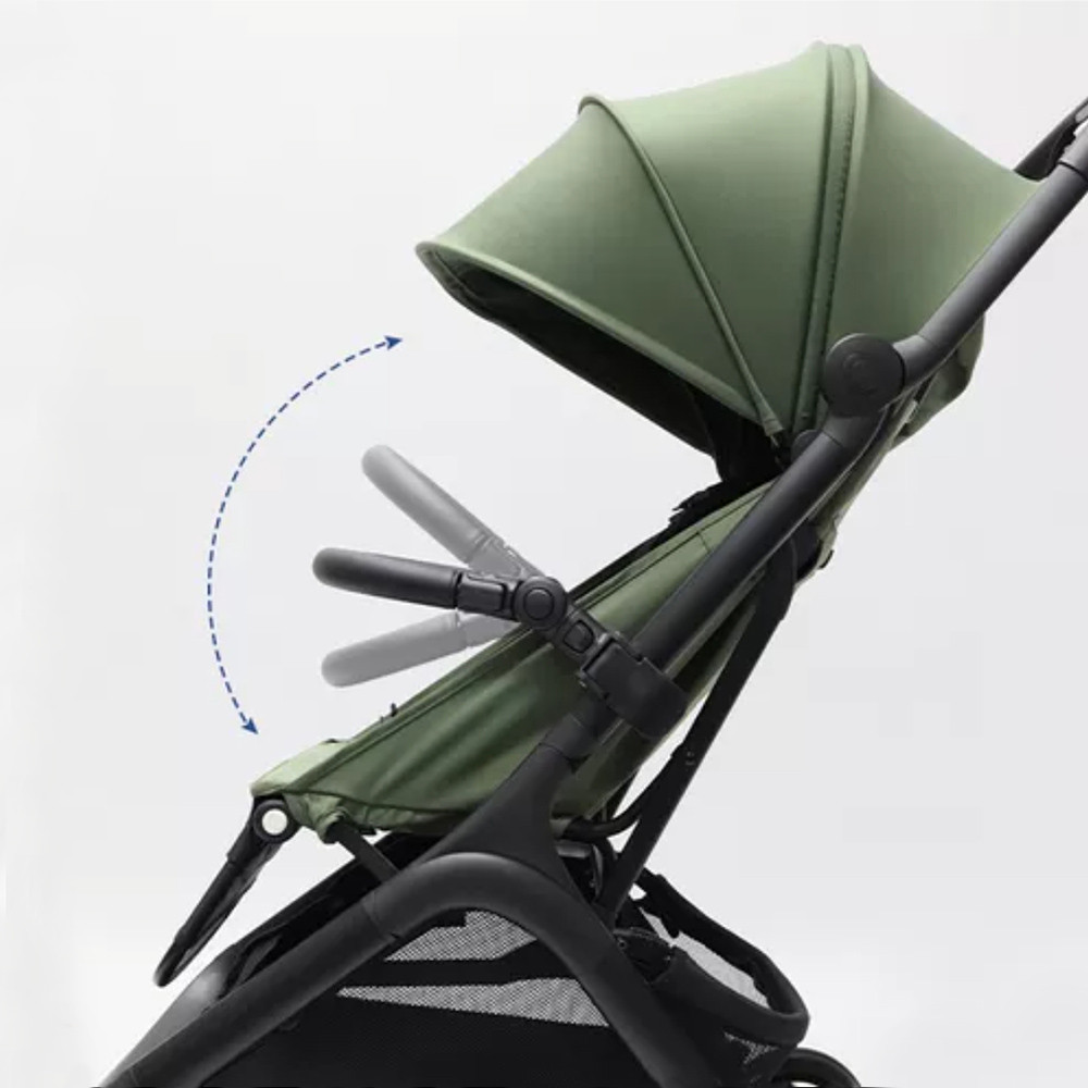 Buggy Bumper Bar For Bugaboo Butterfly Stroller Armrest One side Openable Foldable With Leather